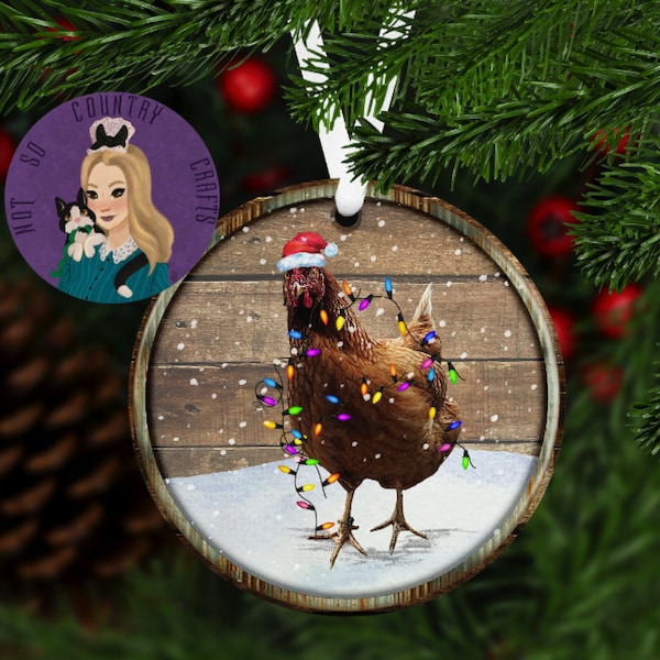 Chicken Ornament Etsy