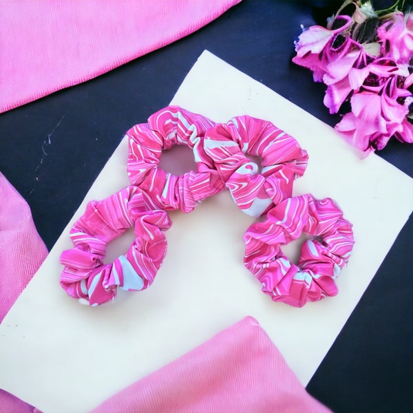 Aazon.co : Set Of 2 Large Solid Scrunchies - Light Pink