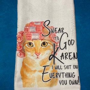 Cat lover, pet lover gift kitchen tea/hand towels