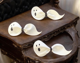 White Ghost Hair Clip, Boo Halloween Barrette, Spooky Hair Accessory, Cute Ghost Hair Clip, Kids Hair Barrette
