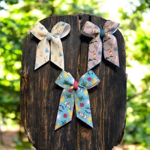 Handmade Frozen Sailor Bow Hair Clip, Elsa Inspired, Bow Clip, Bow Hair Accessory, Gift For Girls