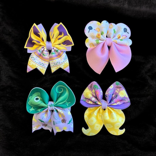 Lazo para el cabello de princesa de la torre • Accesorio inspirado en Rapunzel • Lazo de cuento de hadas • Disfraz para niños • Regalo para la princesita