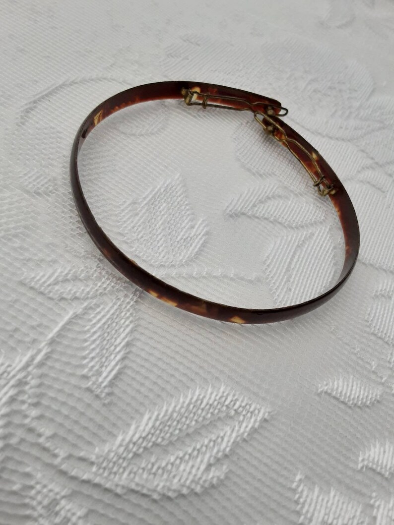 Mid Century Tortoiseshell Coloured Bun Holder Hair Accessory 1950s Original Vintage