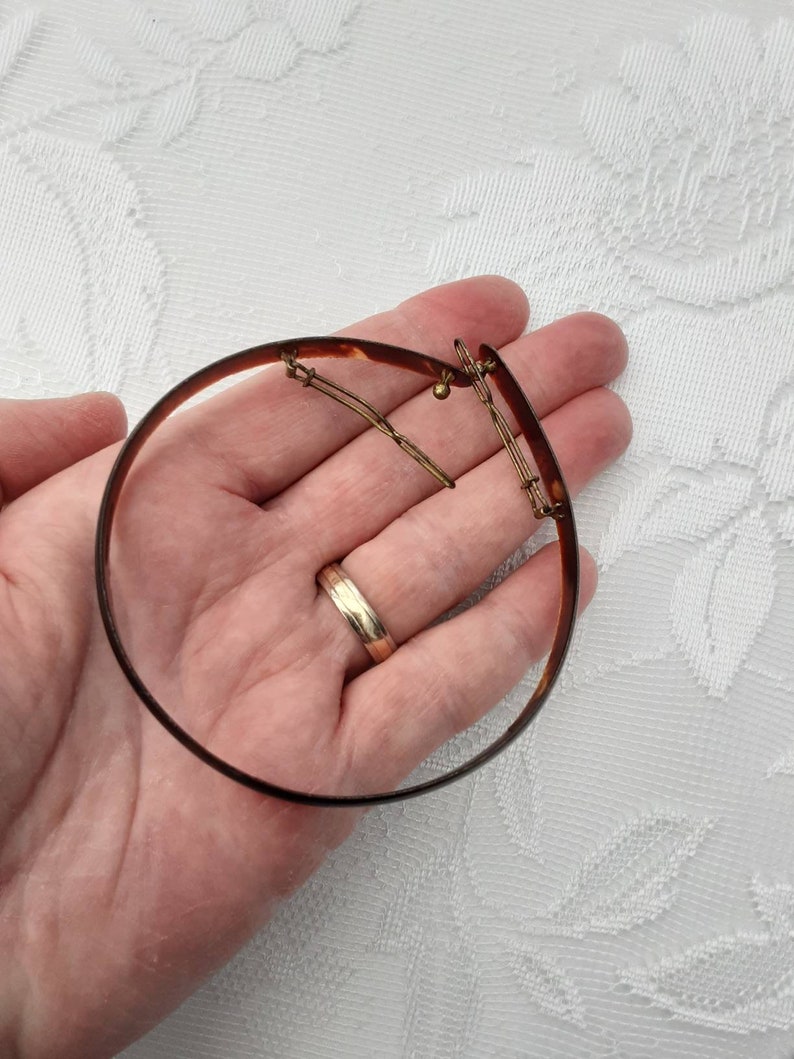 Mid Century Tortoiseshell Coloured Bun Holder Hair Accessory 1950s Original Vintage