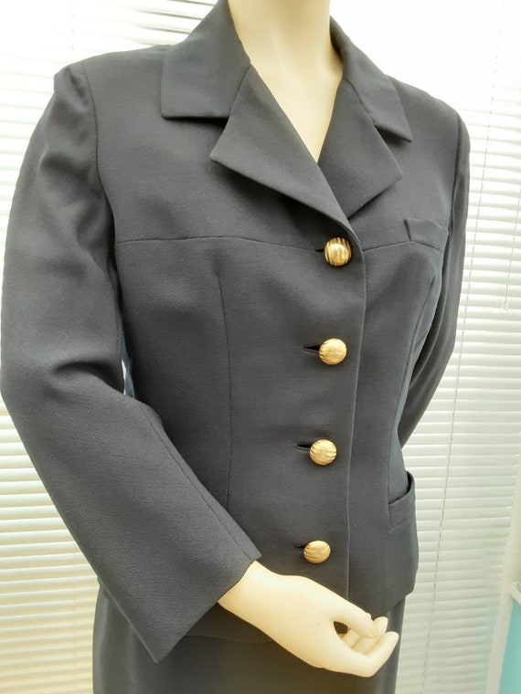 Women's Vintage Navy Wool Jacket S main image 0