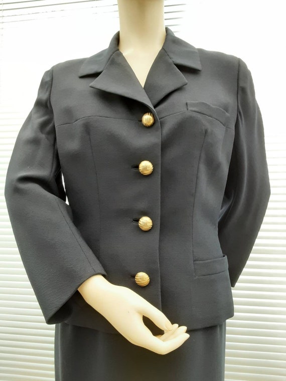 Women's Vintage Navy Wool Jacket S main image 1