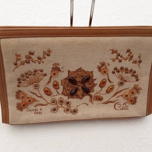 ENID COLLINS Bag with Seeds & Pods design, Rare Vintage, Mid Century