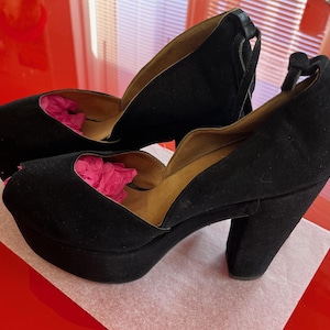 Original pair of Goody Two Shoes Platform Sole and Heel shoes vintage 1970s 70s