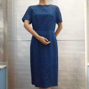 Cocktail Dress in Blue Lace,  Original Vintage