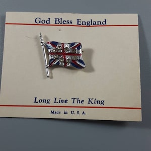 Union Flag Lapel Pin / Badge 1940s to early 1950s, Union Jack, Original Vintage