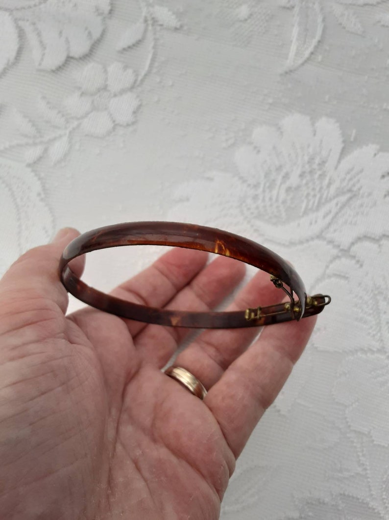 Mid Century Tortoiseshell Coloured Bun Holder Hair Accessory 1950s Original Vintage