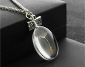 Dandelion handmade Necklace Wish Glass (Resin) Round Sphere Oval Pendant Necklace