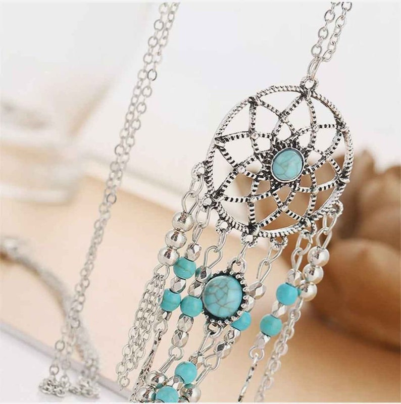 Native American Style Dreamcatcher Motif Necklace - Etsy
