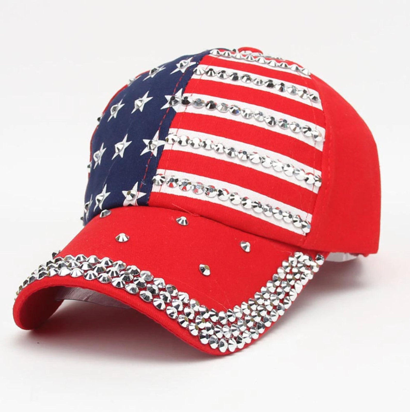 American Flag Low Profile Baseball Cap US Flag Hat Adjustable Etsy