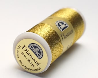 DMC Diamant Dark Gold, Gold Diamant, Dark Gold, Diamant, DMC Gold Metallic, Metallic Embroidery Floss, Punch Needle Thread