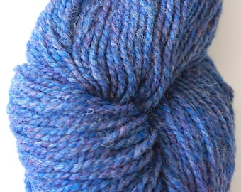 2 Ply Blue Rug Wool Yarn, Rug Punch Needle Yarn, Rug Yarn, Hand Dyed Yarn, Dyed Rug Wool, 4 Ply Wool Yarn, Extra Bulky Yarn