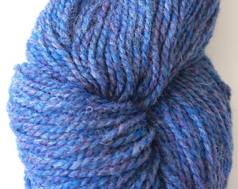2 Ply Blue Rug Wool Yarn, Rug Punch Needle Yarn, Rug Yarn, Hand Dyed Yarn, Dyed Rug Wool, 4 Ply Wool Yarn, Extra Bulky Yarn