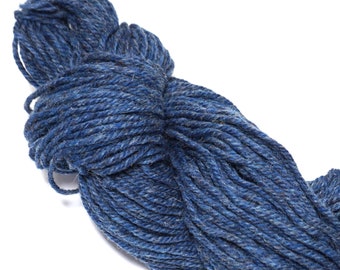 3 Ply Blue Jeans Heather Rug Wool Yarn, Rug Punch Needle Yarn, Rug Yarn, Hand Dyed Yarn, Dyed Rug Wool, 4 Ply Wool Yarn, Extra Bulky Yarn