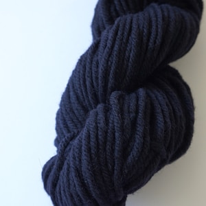 4 Ply Rug Wool Yarn Black, Rug Punch Needle Yarn, Rug Yarn, Hand Dyed Yarn, Dyed Rug Wool, 4 Ply Wool Yarn, Extra Bulky Yarn image 2
