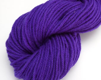 3 Ply Rug Wool Yarn Purple Violet, Rug Punch Needle Yarn, Rug Yarn, Hand Dyed Yarn, Dyed Rug Wool, 4 Ply Wool Yarn, Extra Bulky Yarn