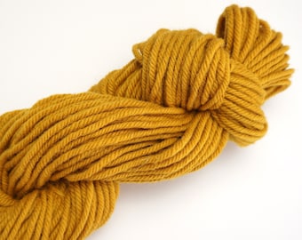 4 Ply Golden Yellow Rug Wool Yarn, Rug Punch Needle Yarn, Rug Yarn, Hand Dyed Yarn, Dyed Rug Wool, 4 Ply Wool Yarn, Extra Bulky Yarn