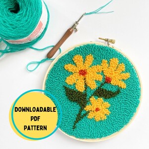 Padrão de flor de agulha de perfuração, padrão de gancho de tapete de agulha de perfuração, padrão de agulha de perfuração PDF para download