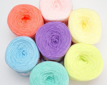 Pastel Yarn Pack, Punch Needle Yarn Pack, Omega Cryl, Acrylic Yarn, Pastel Yarn Set, Pom Pom Yarns, Tassel Yarn Variety Pack
