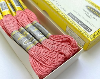 Sullivans 12 pack Embroidery Floss - Color 45191 Salmon Similar to DMC 760 - Embroidery Notions Punch Needle Floss, Embroidery Thread