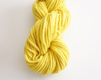 3 Ply Rug Wool Yarn Yellow, Rug Punch Needle Yarn, Rug Yarn, Hand Dyed Yarn, Dyed Rug Wool, 4 Ply Wool Yarn, Extra Bulky Yarn