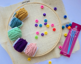 Kids Beginner Sewing Kit, Waldorf Montessori Sewing Kit, Hand Craft Needle Sewing Kit for Kids, Kids Beginner Embroidery Kit