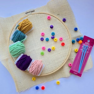 Kids Beginner Sewing Kit, Waldorf Montessori Sewing Kit, Hand Craft Needle Sewing Kit for Kids, Kids Beginner Embroidery Kit