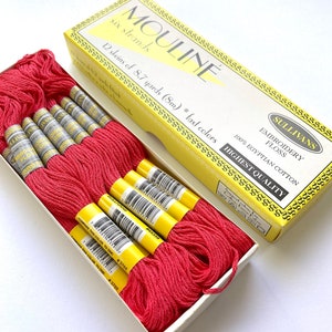 Sullivans 12 pack Embroidery Floss - Color 45359 Dark Melon Similar to DMC 3705 - Embroidery Notions Punch Needle Floss, Embroidery Thread