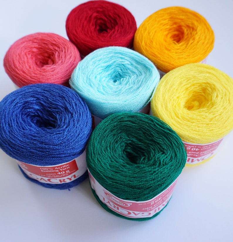 Colorful Yarn Pack Punch Needle Yarn Pack Omega Cryl Etsy