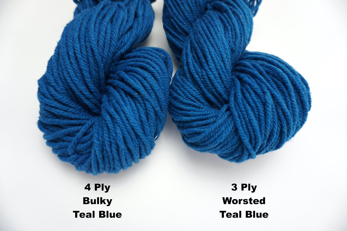 4 Ply Rug Wool Yarn Teal Blue Rug Punch Needle Yarn Rug Etsy
