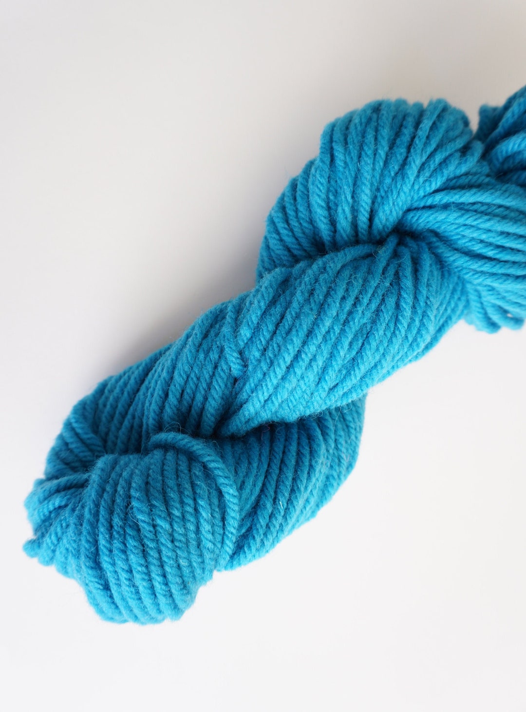 4 Ply Rug Wool Yarn Peacock Blue, Rug Punch Needle Yarn, Rug Yarn, Hand