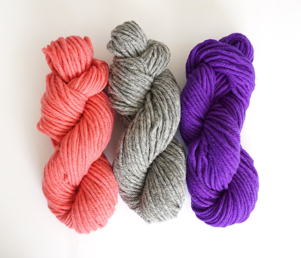 3 Ply Rug Wool Yarn Purple Violet Rug Punch Needle Yarn Rug - Etsy
