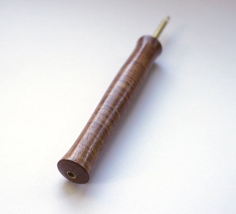 Wood Turned Punch Needle Tool Hawaiian Koa Custom One Of A Kind Punch Needle