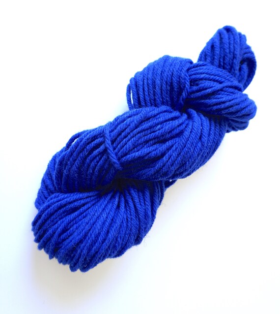 4 Ply Rug Wool Yarn Royal Blue, Rug Punch Needle Yarn, Rug Yarn, Hand Dyed Yarn, Dyed Rug Wool, 4 Ply Wool Yarn, Extra Bulky Yarn