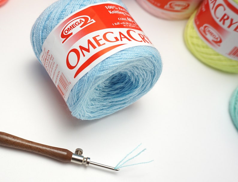 Pastel Yarn Pack Punch Needle Yarn Pack Omega Cryl Acrylic Etsy