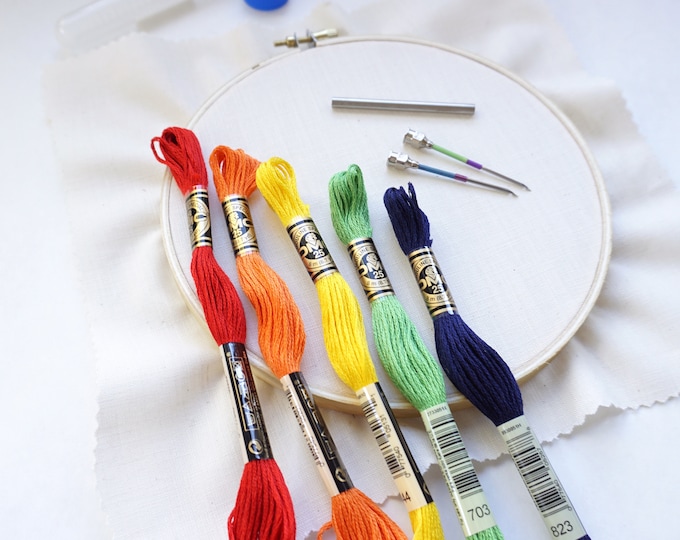 Punch Needle Embroidery Kit Punch Needle Tool Russian Punch Etsy