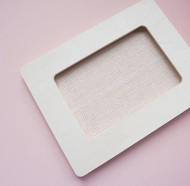 Wood Punch Needle Frame with Pre Stretched Monks Cloth Etsy