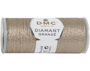 DMC Diamant Grande Old Rose, Rose Gold Thread, DMC Grey Metallic, Metallic Embroidery Floss, Punch Needle Thread, Metallic Thread