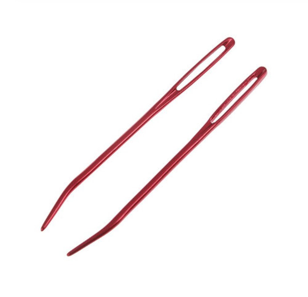 Knitting Bent Tip Yarn Needle Metal 6 Vibrant Colors Crochet Darn  Embroidery 2pc