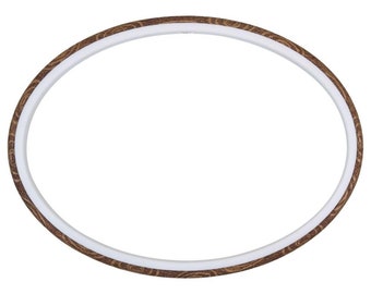 Faux Wood Oval Embroidery Hoop 12 inches, Anchor Embroidery Hoop