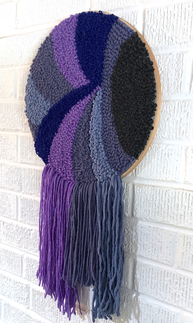 Punch Needle Wall Art Fiber Wall Art Fiber Home Decor Wool Etsy