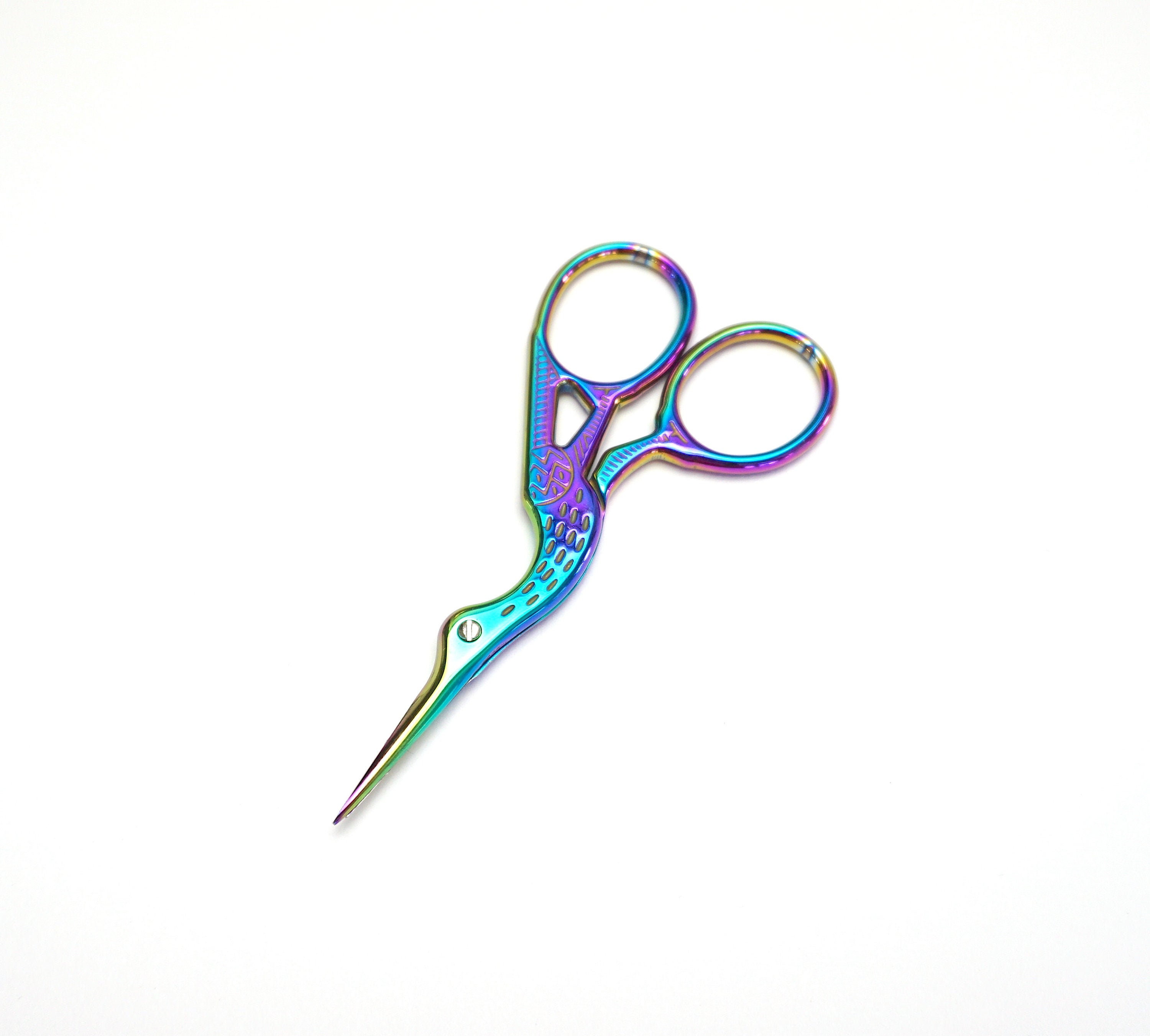 Small Colorful Stork Scissors for Embroidery, Cross Stitch, Rug