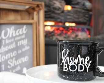 Home Body Mug // Speckled Campfire Mug Gift // Campfire Mug // 12 Oz. Speckled Campfire Stoneware Mug // Stay Home