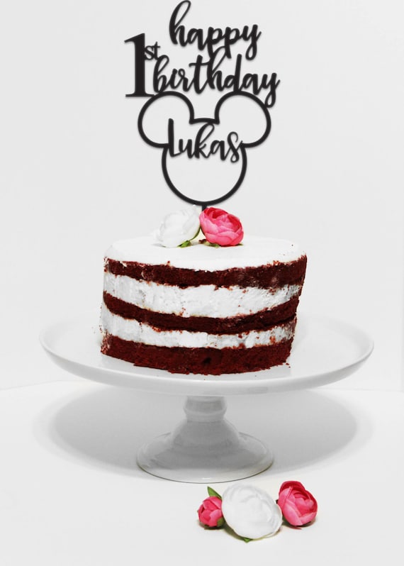 Mickey Mouse Birthday Cake Topper Happy Birthday Celebrate Etsy