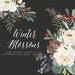 Watercolor floral Clip Art-Winter Blossoms/Individual PNG files/Hand Painted/Wedding design/Winter/Rustic/Christmas