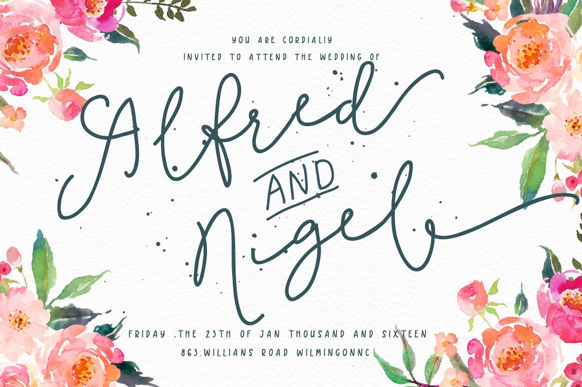 Just Awesome Typefacebonus/modern Script/monoline Font/script Etsy